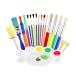  painting materials writing brush child 19 pcs set watercolor oil painting acrylic fiber writing brush brush paint brush set painting materials writing brush watercolor writing brush circle writing brush flat type writing brush nylon made sponge stain si