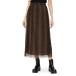  X-girl skirt PLEATED SHEER SKIRT lady's BEIGE M