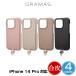 iPhone14 Pro �w�ʃJ�o�[�^�C�v �P�[�X GRAMAS COLORS Shrink PU���U�[�V�����_�[�X�g���b�v�P�[�X for iPhone14 Pro ���C�����X�[�d�Ή�