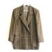 CHRISTIAN AUJARD Christian oja-ru шерсть тысяч птица .. двойной breast tailored jacket мужской PRDJA-30530 оттенок коричневого 