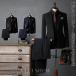  мужской костюм комплект деловой костюм из трех частей костюм полоса выставить жакет + брюки + лучший Корея способ тонкий костюм костюм-тройка ходить на работу 