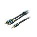 VENTION 3.5mm Male to 2RCA Male аудио кабель 1m зеленый BC-1023 массовая закупка 