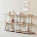 ROOM&amp;HOMEteili раунд половина полки 3 уровень примерно ширина 80cm дуб × белый сборка товар для бизнеса массовая закупка . покупка 