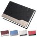  card-case men's lady's magnet type PU leather feeling of luxury hard case stainless steel 1 second opening and closing 