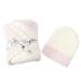 kasi одежда одеяло покрывало шляпа комплект вязаная шапка детская одежда baby BABY BLANKET-RUGBY CENTER STRIPE W/ CAP kashwere свет розовый серия 