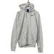 NIKE Zip выше Logo тренировочный Parker S белый черный Nike обратная сторона ворсистый f-ti- карман б/у одежда . America скупка a509-5113
