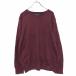 NAUTICA хлопок вязаный свитер L wine red Nautica Logo высокий мера б/у одежда . America скупка a510-5480