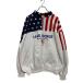 ESY SPORT WEAR половина Zip тренировочный футболка XL белый красный USA производства большой размер обратная сторона ворсистый б/у одежда . America скупка a603-5979