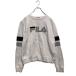 FILA Logo тренировочный футболка S белый серый черный filler обратная сторона ворсистый б/у одежда . America скупка a606-5659