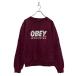 OBEY принт тренировочный футболка o Bay wine red S обратная сторона ворсистый б/у одежда . America скупка a606-5827