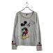 H&amp;M герой тренировочный футболка женский L~ светло-серый H and M Mickey Mouse б/у одежда . America скупка a606-7063
