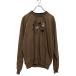 TOP STICH Logo тренировочный футболка M женский Brown Layered шея птица обратная сторона ворсистый б/у одежда . America скупка a607-6732