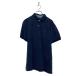 TOMMY HILFIGER короткий рукав одноцветный рубашка-поло Tommy Phil figa-L темно-синий one отметка Logo б/у одежда . America скупка a607-6831