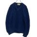 MEN'S Knit WEAR рисунок плетеный вязаный свитер L~ темно-синий ... плетеный б/у одежда . America скупка a609-7078