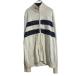 TOMMY HILFIGER хлопок вязаный свитер Tommy Hilfiger XL белый темно-синий полный Zip б/у одежда . America скупка a701-5203