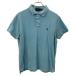 POLO RALPH LAUREN короткий рукав Logo рубашка-поло M голубой Polo Ralph Lauren one отметка Logo вышивка б/у одежда . America скупка a707-5188