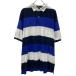 POLO RALPH LAUREN короткий рукав Logo рубашка-поло 2XL белый × темно-синий × голубой × окантовка Polo Ralph Lauren б/у одежда . America скупка a707-5246