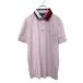 TOMMY HILFIGER короткий рукав Logo рубашка-поло L размер Tommy Hilfiger половина кнопка custom Fit розовый б/у одежда . America скупка t2406-3413