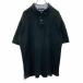 TOMMY HILFIGER рубашка-поло с коротким рукавом XL размер Tommy Hilfiger вышивка половина кнопка черный б/у одежда . America скупка t2407-3680