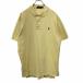 Polo Ralph Lauren рубашка-поло с коротким рукавом L размер Polo Ralph Lauren вышивка половина кнопка желтый б/у одежда . America скупка t2407-3974
