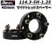 Durax ���C�h�g���b�h�X�y�[�T�[ 40mm 114.3-5H-P1.25 �n�u�a73mm 5�� ���Y 2���Z�b�g ���C�g�� �X�y�[�T�[ �z�C�[���X�y�[�T�[ �u���b�N �� WEIMALL