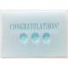  бесплатный карта из выше комплектация CONGRATULATIONS ( сообщение карта : складывающийся пополам разрезной поздравляю ba Rune ( бледно-голубой ))