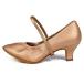 TINRYMX Women's Latin Dance Shoes Closed Toe Ballroom Salsa Tango Mid Heel Dance Practice Performance Shoes,Brown,8 US