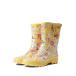 Western Chief Waterproof Mid Rain Boots for Women - 100% Natural Rubber Upper, Subtle Plaid Print, and Man-Made Outsole Urban Flowers 9 M