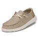 Hey Dude Women's Wendy Sparkling Beige Size 8 | Womens Shoes | Womens Lace Up Loafers | Comfortable  Light-Weight