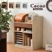  drawer storage .. with casters knapsack rack width 62cm knapsack storage knapsack rack stylish storage wooden Cacao(kakao) standard 4 color correspondence 