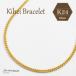  оригинальный золотой плоский браслет 2 поверхность cut ki разделение цепь K24 18cm простой сверху товар женский память день подарок 