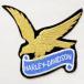  нашивка утюг модный вышивка Logo нашивка Harley Davidson ( Gold / без клея ) AS107