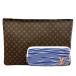  прекрасный товар LOUIS VUITTON Louis * Vuitton лоскутное шитье монограмма M69690 клатч монограмма парусина Brown мужской [ б/у ][ бесплатная доставка ]