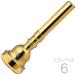 Vincent Bach(���B���Z���g �o�b�N) 6 GP �g�����y�b�g �}�E�X�s�[�X �����b�L ���� Trumpet mouthpiec gold�@�k�C�� ���� �����s��