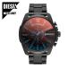DIESEL ディーゼル MEGA CHIEF メガチーフ DZ4318 偏光ガラス ブラック メタルバンド メンズ 腕時計