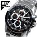 �y���[�zSEIKO �Z�C�R�[ CHRONOGRAPH �N���m�O���t ���{�����[�u�����g SND371P1 �u���b�N�~�V���o�[ ���^���o���h �����Y �r���v