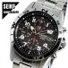 �y���[�zSEIKO �Z�C�R�[ CHRONOGRAPH �N���m�O���t ���{�����[�u�����g SND375P1 �u���b�N�~�V���o�[ ���^���o���h �����Y �r���v