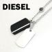 ディーゼル メンズ ネックレス アクセサリー DIESEL DX1040040 ダブル プレート シルバー ブラック ペンダント チョーカー
