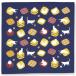 o.. san. большой furoshiki ... кошка 2 ширина 2 ширина 70cm угол сделано в Японии 
