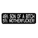  стикер No 180 49% SON OF A BITCH
