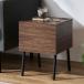  Iris o-yama железный дерево боковой стол IWST-300R грецкий орех / черный 