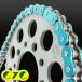 CYC CHAIN CYC цепь 420-120L цвет цепь [ металлик цвет ]( металлик голубой ) TLM50 TS50W RS50 TUONO50 [ Tuono ] цепь система привода 