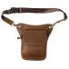 RIDEZlaizLEATHER LEG BAG для мотоцикла сумка на ногу цвет :LIGHT.BROWN сумка на ногу * ho ru Star сумка сумка 