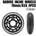  inline skates spare Wheel RADIUS made (lati light ) 78mm-82a clear 4 wheel 1 set [4 wheel in line one leg minute ][C1]