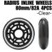  роликовые коньки запасной Wheel RADIUS производства (lati незначительный ) 80mm-82a прозрачный 4 колесо 1 комплект [4 колесо in линия одна нога минут ][C1]