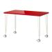 IKEA/ Ikea LINNMON/KRILLE стол, высокий блеск красный, белый 