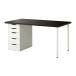 IKEA/ Ikea LINNMON/ALEX стол, черный Brown, белый 