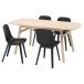 [IKEA/ Ikea / почтовый заказ ]VOXLOVvok slow vu/ ODGERodo гель стол & стул 4 ножек, бамбук / уголь,...[5](29388680)
