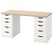 [IKEA/ Ikea / почтовый заказ ]LAGKAPTEN ковер капсулпа тонн / ALEXareks стол, белый stain дуб style / белый, 140x60 cm[3](29432027)