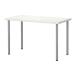IKEA/ Ikea LINNMON/ADILS стол, высокий блеск белый, серебряный цвет 
